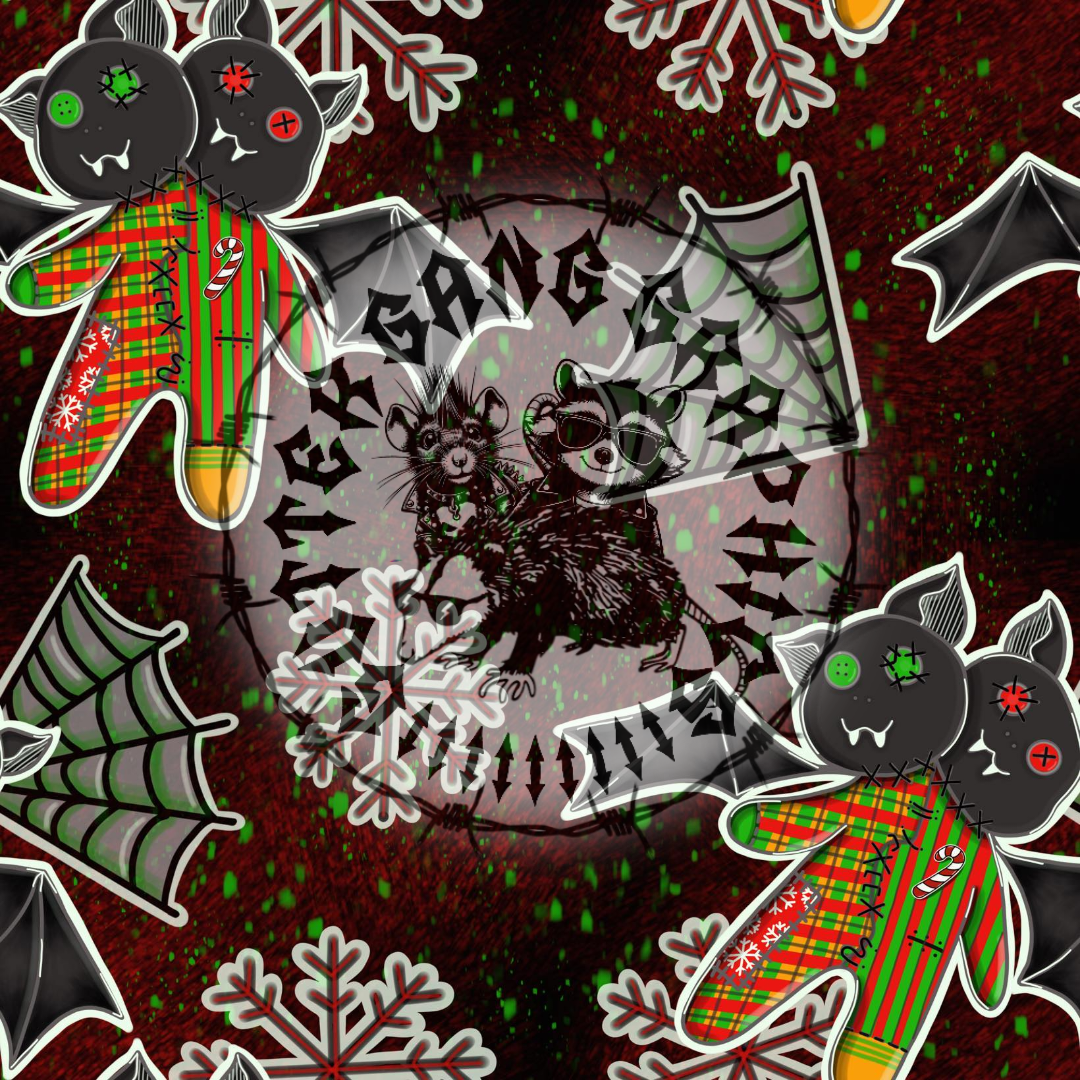 X-mas Jammies Two-headed Bat Seamless File