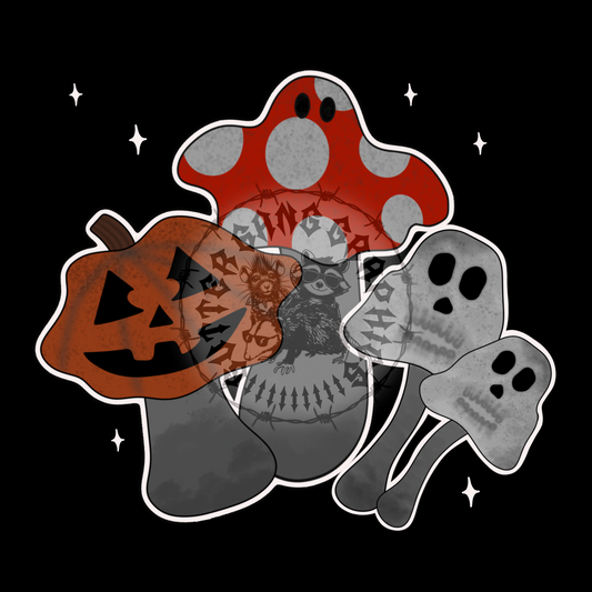 Frightful Fall Mushrooms PNG